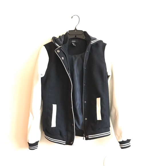 Jackets & Blazers - Navy Blue Varsity Jacket